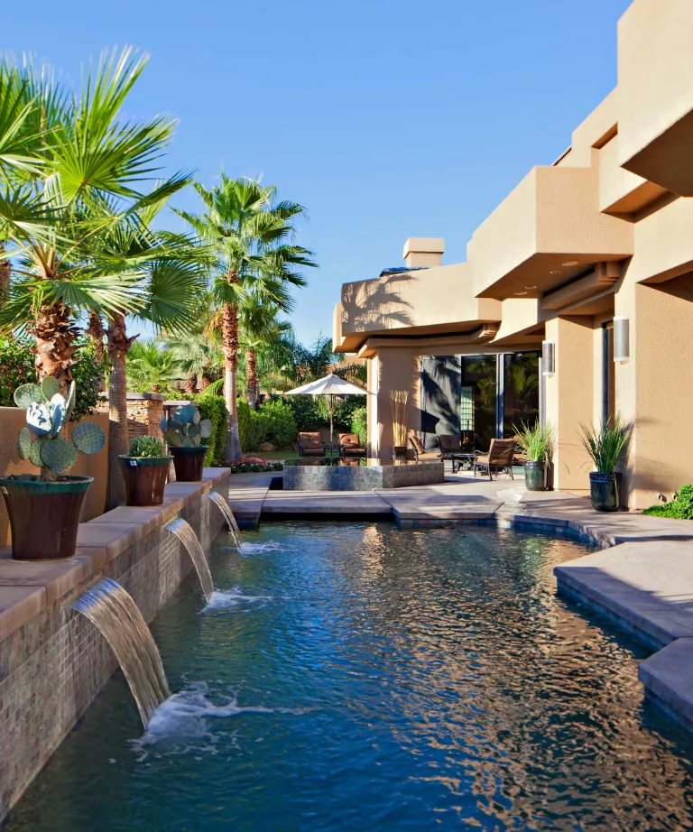 pool waterfall